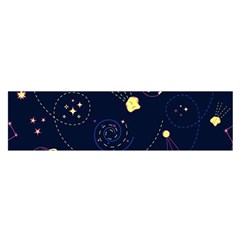 Cartoon-space-seamless-pattern-vectors Oblong Satin Scarf (16  X 60 )