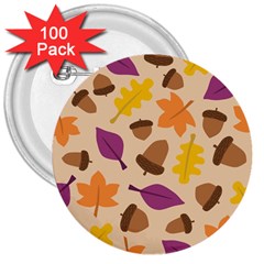 Seamless Verson Of Fal Pattern 3  Buttons (100 Pack) 