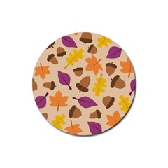 Seamless Verson Of Fal Pattern Rubber Coaster (round)