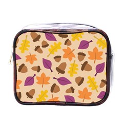 Seamless Verson Of Fal Pattern Mini Toiletries Bag (one Side)