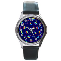 Space-pattern Colourful Round Metal Watch by Jancukart