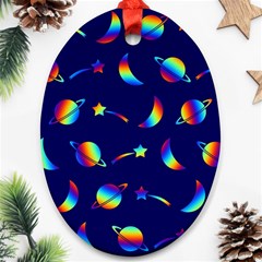 Space-pattern Colourful Ornament (oval)