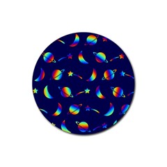 Space-pattern Colourful Rubber Coaster (round) by Jancukart