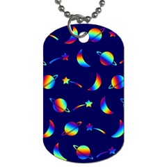 Space-pattern Colourful Dog Tag (one Side) by Jancukart