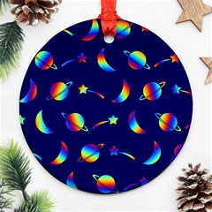 Space-pattern Colourful Round Ornament (two Sides)