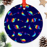 Space-pattern Colourful Round Ornament (Two Sides) Front