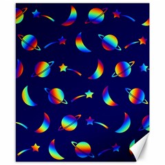 Space-pattern Colourful Canvas 8  X 10 