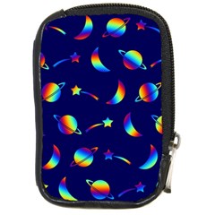 Space-pattern Colourful Compact Camera Leather Case