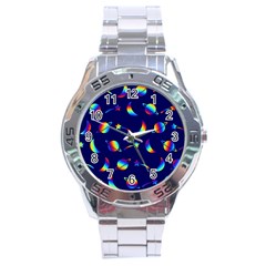 Space-pattern Colourful Stainless Steel Analogue Watch by Jancukart