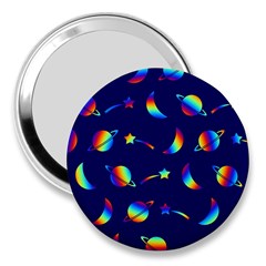 Space-pattern Colourful 3  Handbag Mirrors