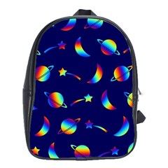 Space-pattern Colourful School Bag (xl) by Jancukart