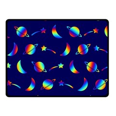 Space-pattern Colourful Double Sided Fleece Blanket (small) 