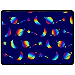 Space-pattern Colourful Double Sided Fleece Blanket (large) 