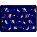 Space-pattern Colourful Double Sided Fleece Blanket (Large)  80 x60  Blanket Front