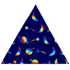 Space-pattern Colourful Wooden Puzzle Triangle by Jancukart