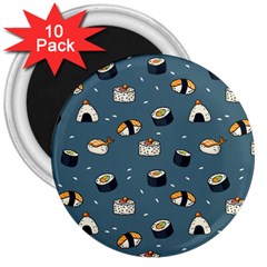 Sushi Pattern 3  Magnets (10 Pack) 