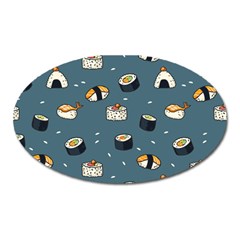 Sushi Pattern Oval Magnet by Jancukart