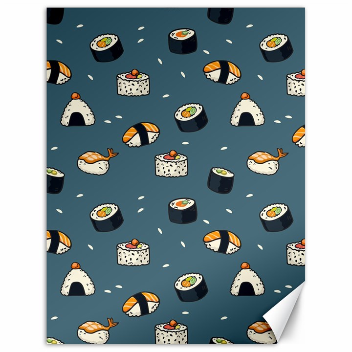 Sushi Pattern Canvas 18  x 24 