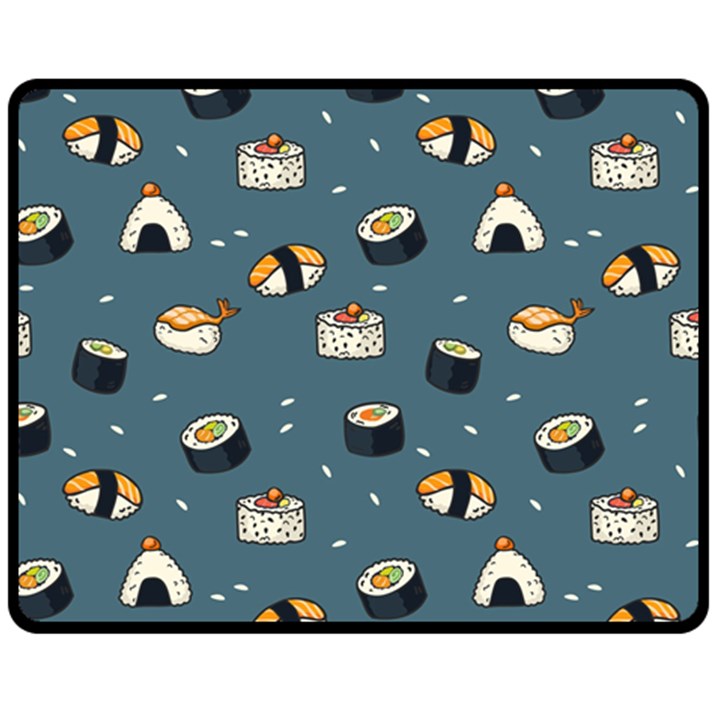 Sushi Pattern Double Sided Fleece Blanket (Medium) 