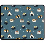 Sushi Pattern Double Sided Fleece Blanket (Medium)  58.8 x47.4  Blanket Back