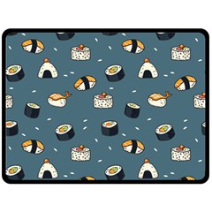 Sushi Pattern Double Sided Fleece Blanket (large) 