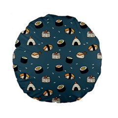 Sushi Pattern Standard 15  Premium Flano Round Cushions by Jancukart