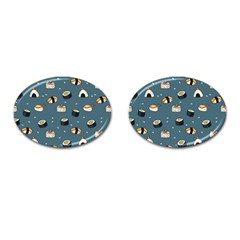 Sushi Pattern Cufflinks (oval)