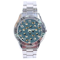 Sushi Pattern Stainless Steel Analogue Watch by Jancukart