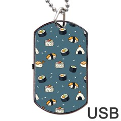 Sushi Pattern Dog Tag Usb Flash (one Side)