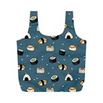 Sushi Pattern Full Print Recycle Bag (M) Front