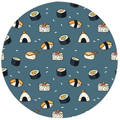 Sushi Pattern Wooden Bottle Opener (round) by Jancukart