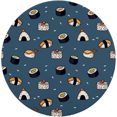 Sushi Pattern Uv Print Round Tile Coaster by Jancukart