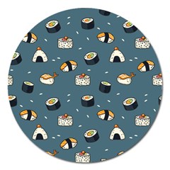 Sushi Pattern Magnet 5  (round)