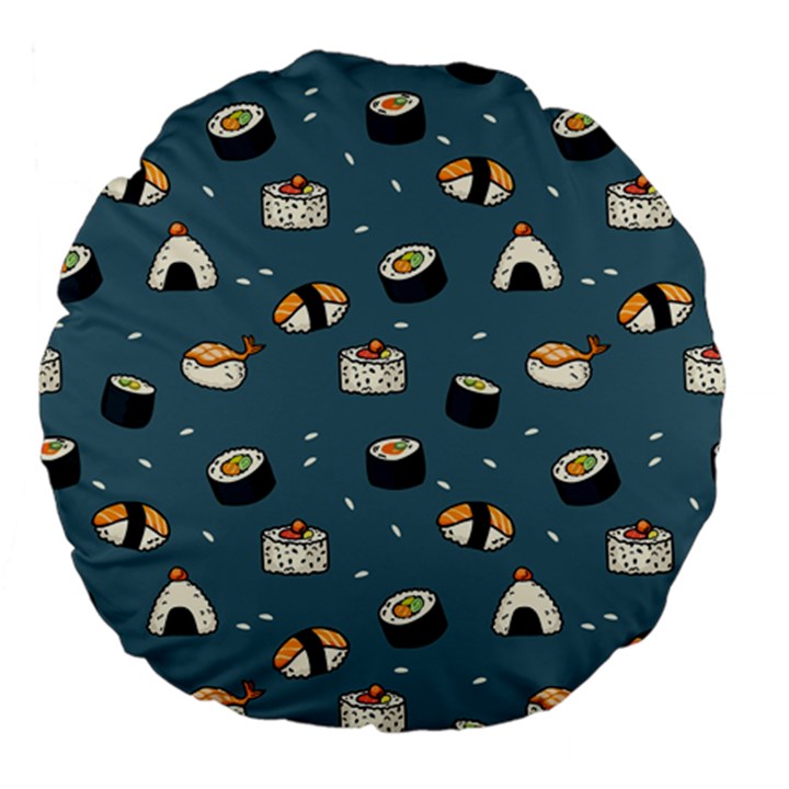 Sushi Pattern Large 18  Premium Flano Round Cushions