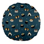 Sushi Pattern Large 18  Premium Flano Round Cushions Back