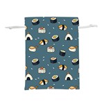 Sushi Pattern Lightweight Drawstring Pouch (L) Front