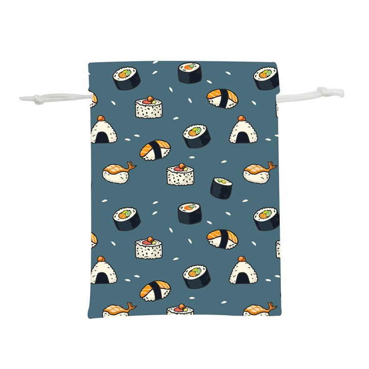 Sushi Pattern Lightweight Drawstring Pouch (L)