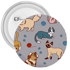 Cats Pattern 3  Buttons by Jancukart