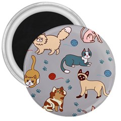 Cats Pattern 3  Magnets