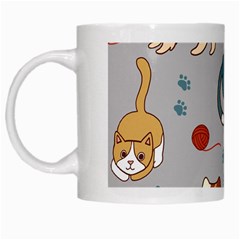 Cats Pattern White Mug