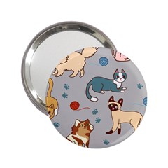 Cats Pattern 2 25  Handbag Mirrors