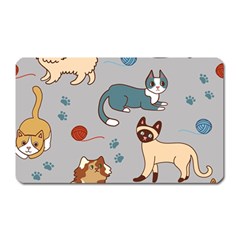 Cats Pattern Magnet (rectangular) by Jancukart