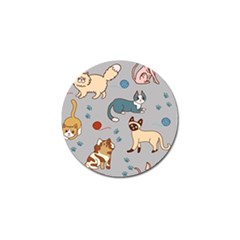 Cats Pattern Golf Ball Marker