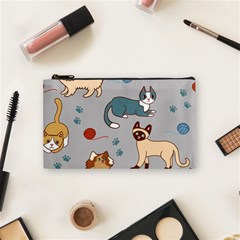 Cats Pattern Cosmetic Bag (small) by Jancukart