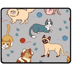 Cats Pattern Fleece Blanket (medium) 