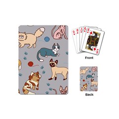 Cats Pattern Playing Cards Single Design (mini)