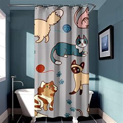 Cats Pattern Shower Curtain 36  X 72  (stall) 