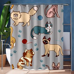 Cats Pattern Shower Curtain 60  X 72  (medium)  by Jancukart