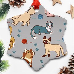 Cats Pattern Ornament (snowflake)