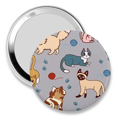 Cats Pattern 3  Handbag Mirrors